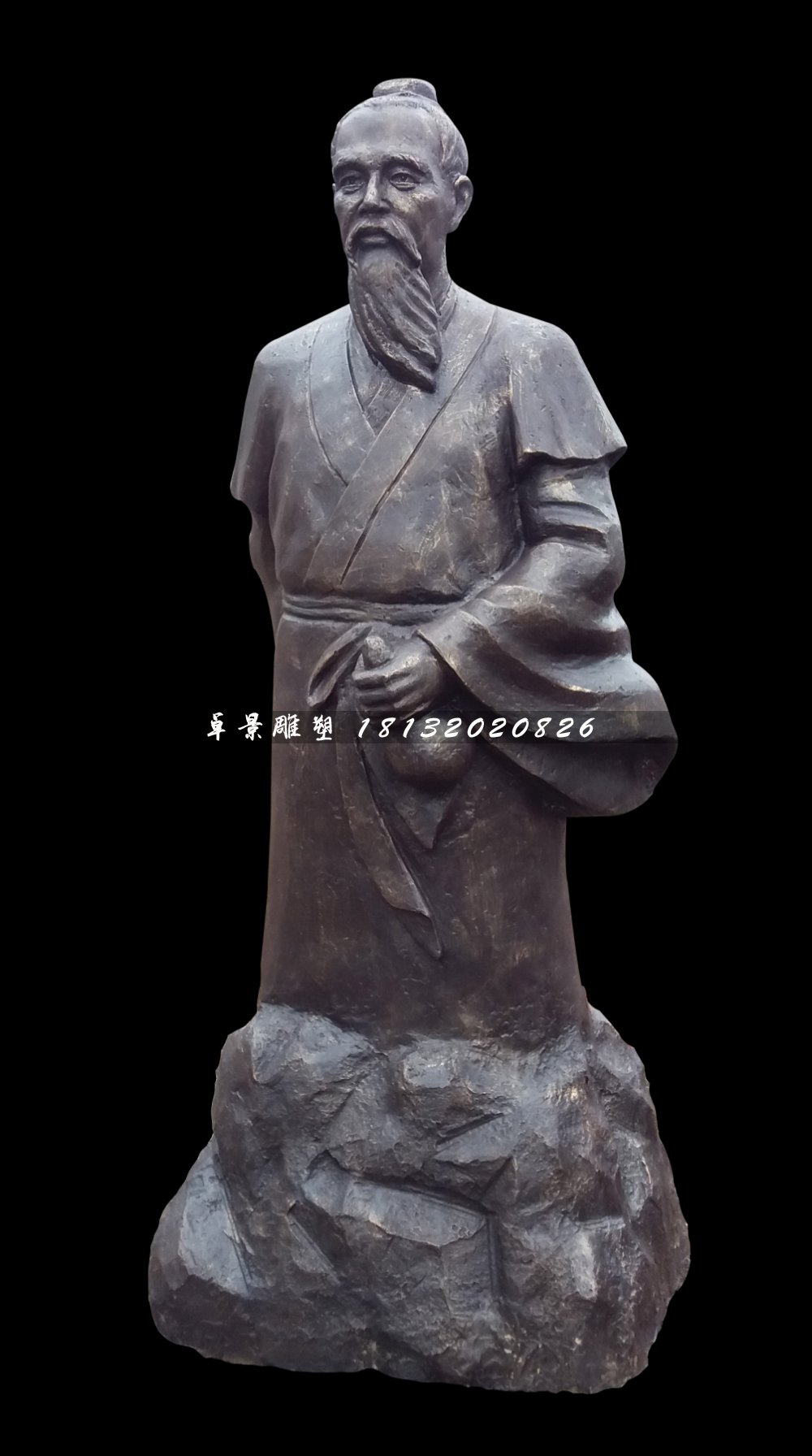 藥王孫思邈銅雕，公園名人銅雕 (4)