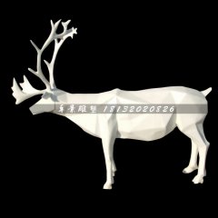 抽象馴鹿雕塑，玻璃鋼抽象動(dòng)物雕塑