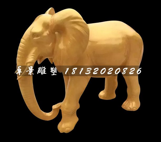玻璃鋼大象雕塑，玻璃鋼仿真象雕塑