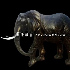 玻璃鋼大象雕塑，仿真動物雕塑