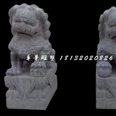北京獅石雕，青石獅子