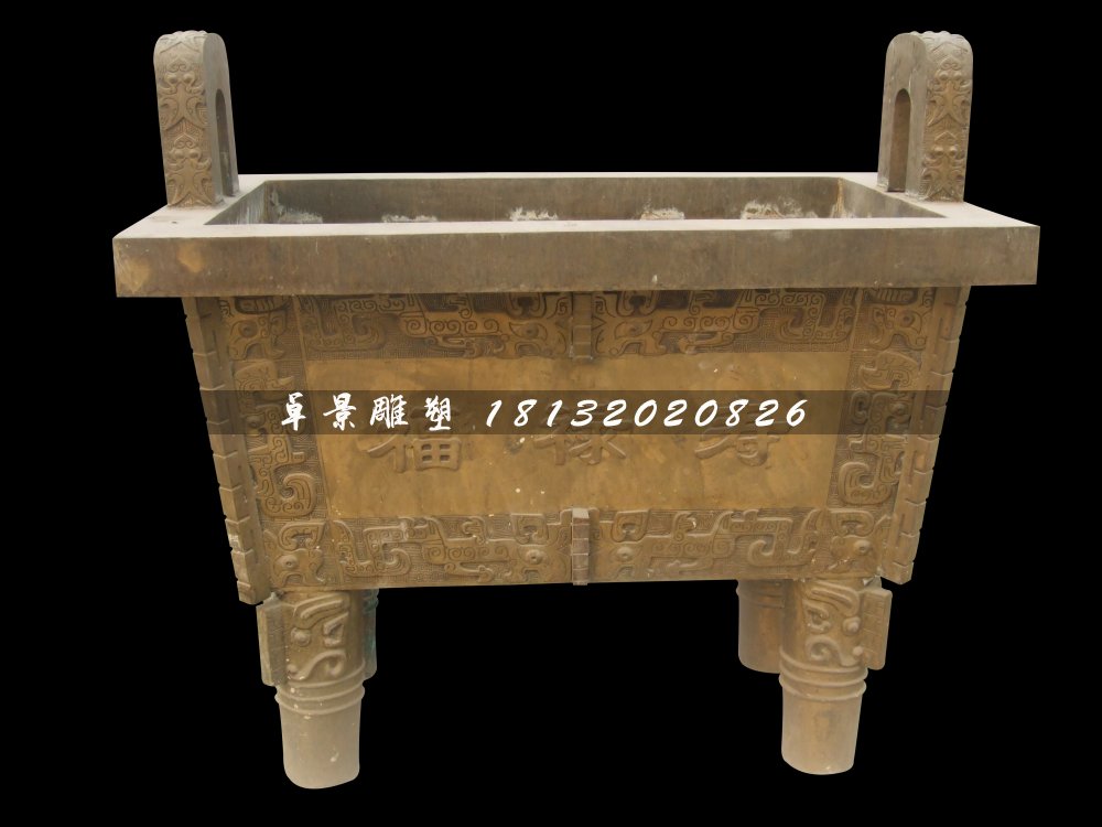 銅雕鼎，福祿壽鼎銅雕
