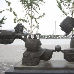 皮影戲銅雕，公園小品銅雕