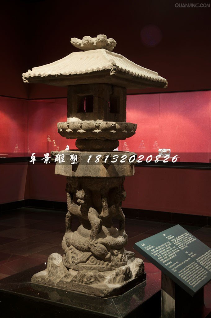 石燈雕塑，古代宮燈石雕