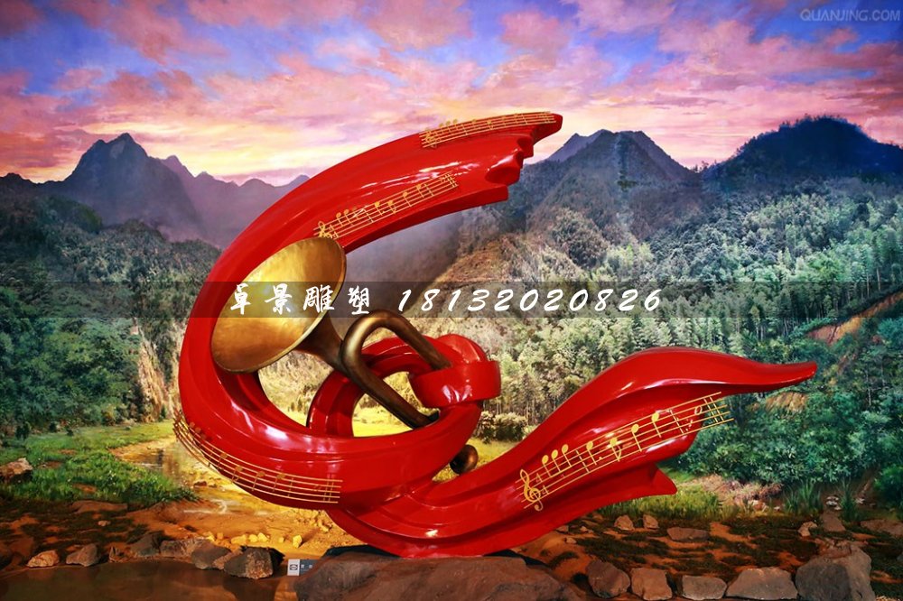 沖鋒號(hào)銅雕，八一起義紀(jì)念雕塑