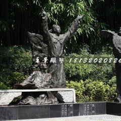初唐四杰銅雕，古代詩(shī)人銅雕