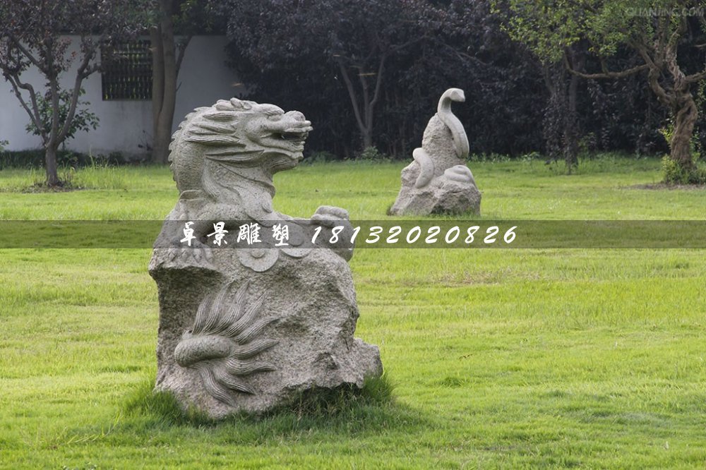 十二生肖石雕，大理石動(dòng)物雕塑 (2)