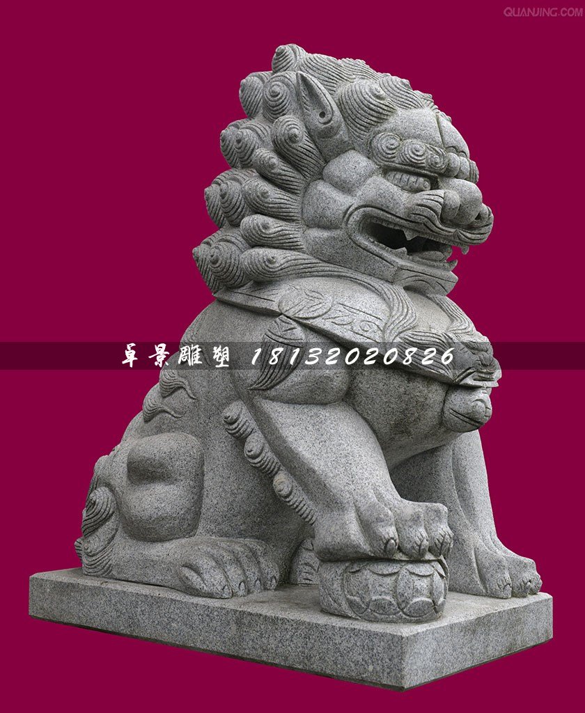 北京獅石雕，大理石獅子雕塑 (3)