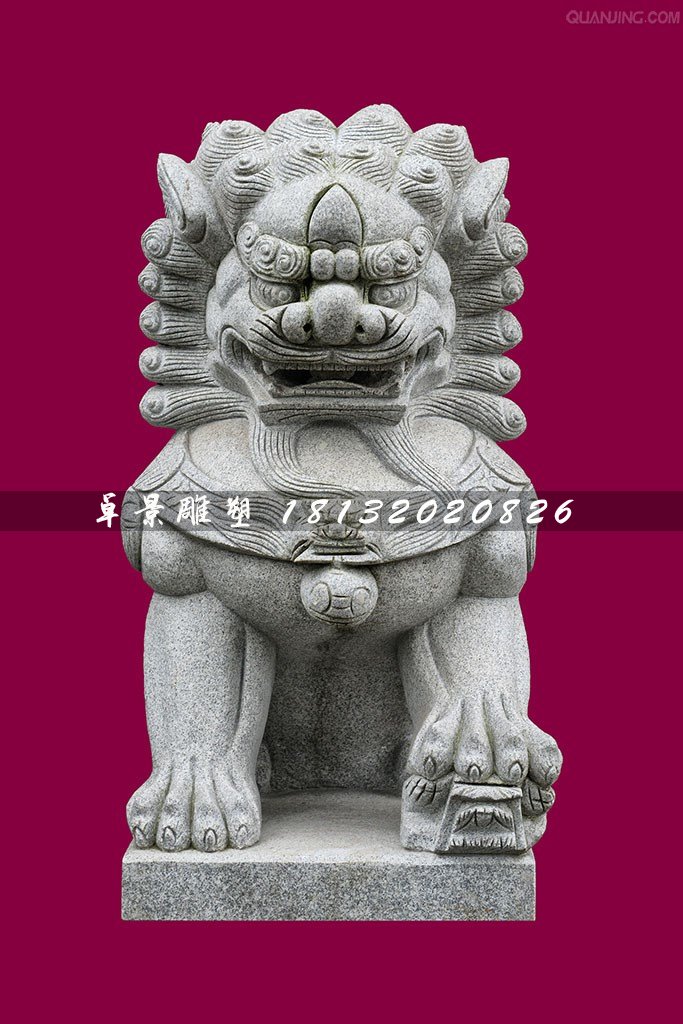 北京獅石雕，大理石獅子雕塑 (1)