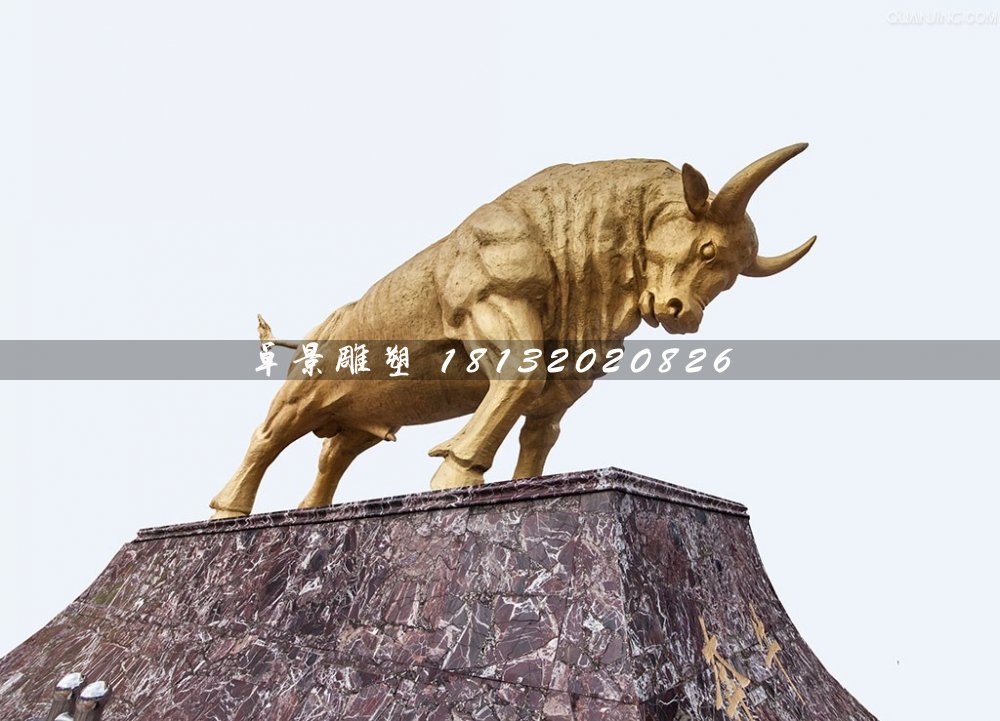 奔牛銅雕，廣場(chǎng)銅牛雕塑 (3)