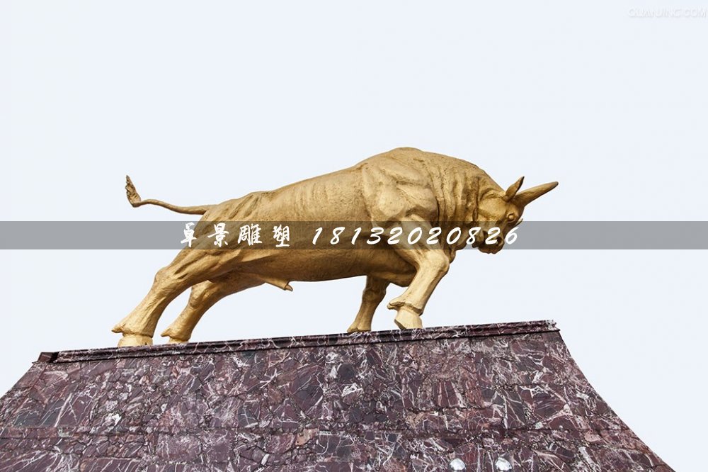 奔牛銅雕，廣場(chǎng)銅牛雕塑 (1)