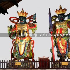 四大天王雕塑，玻璃鋼彩繪神仙