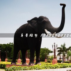 廣場(chǎng)大象雕塑，玻璃鋼仿真動(dòng)物