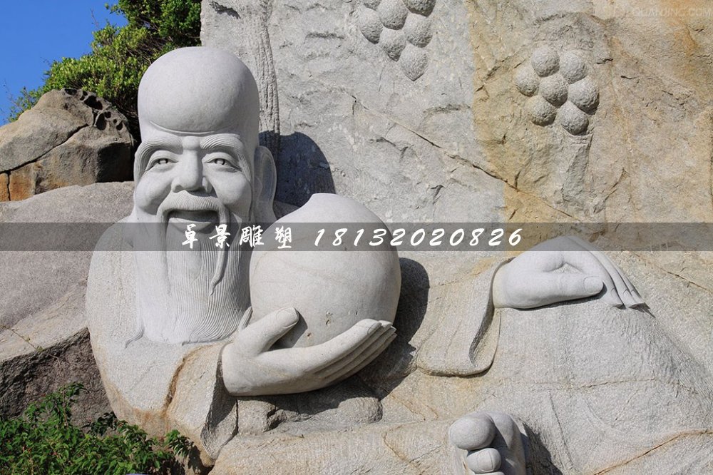 老壽星石雕，大理石神仙雕塑