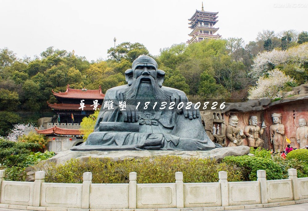 老子銅雕，古代名人銅雕