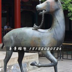 梅花鹿銅雕，動(dòng)物銅雕