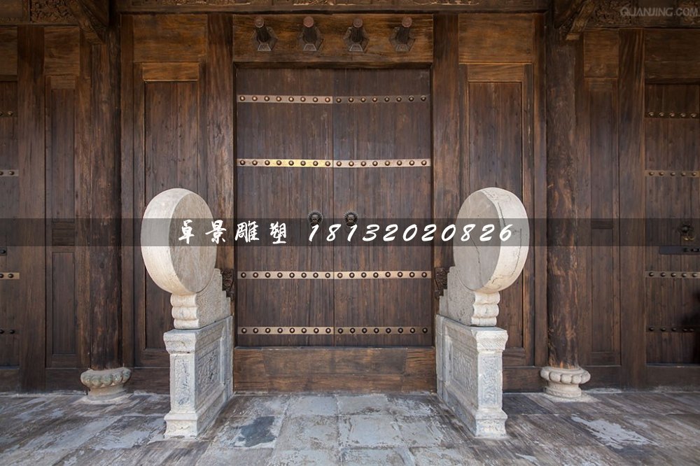 門(mén)鼓石雕，大理石門(mén)墩雕塑