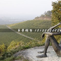 思考銅雕，抽象人物銅雕