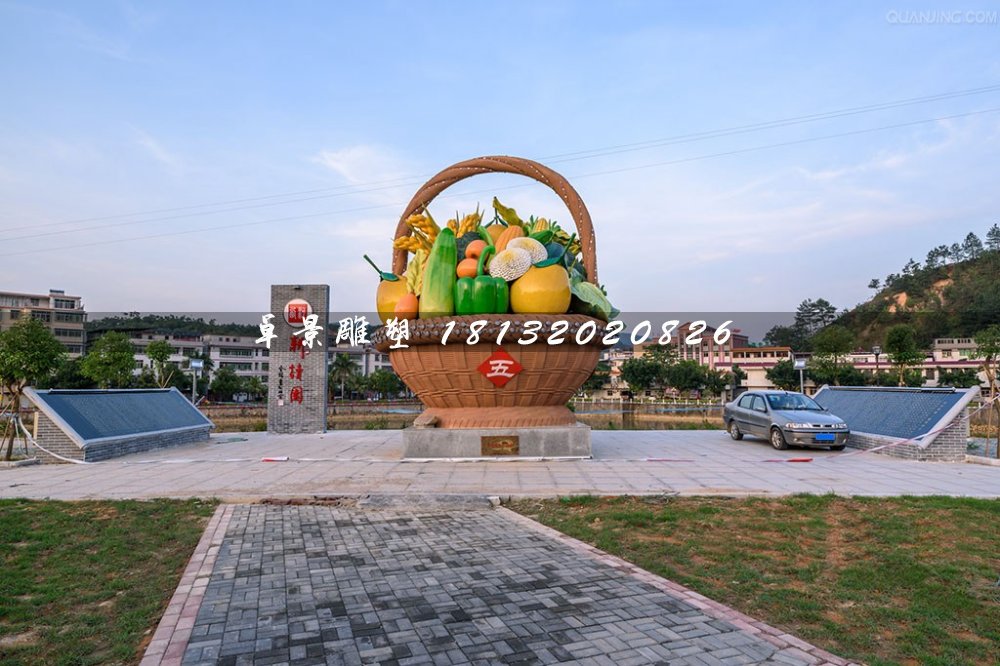 五谷豐登雕塑，玻璃鋼蔬菜雕塑