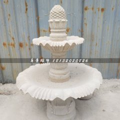 跌水盆石雕，大理石小型噴泉