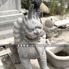 獨角獸石雕，青石神獸
