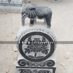 仿古石門墩，小象石門墩