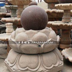 廣場風(fēng)水球石雕，蓮花臺(tái)風(fēng)水球