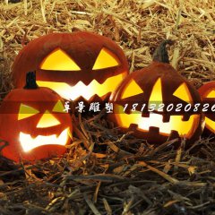 南瓜燈雕塑，玻璃鋼南瓜燈雕塑