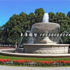 噴泉石雕，公園歐式噴泉