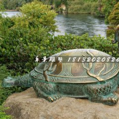 青銅龍龜雕塑，公園動物銅雕