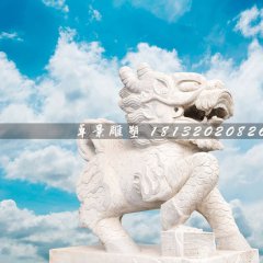 石雕麒麟，大理石麒麟雕塑