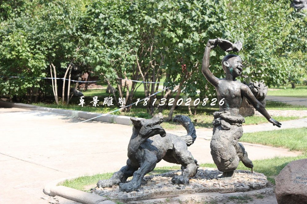 童年銅雕，公園小孩銅雕