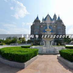 西方人物石噴泉，廣場漢白玉噴泉雕塑