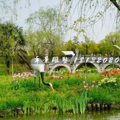 仙鶴雕塑，玻璃鋼仿真仙鶴雕塑