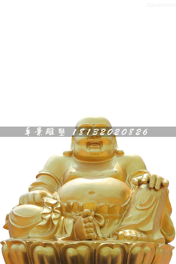 坐式彌勒佛，寺廟銅佛像