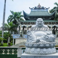 坐式彌勒佛雕塑，大理石佛像雕塑