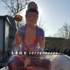 彩繪普賢菩薩雕塑，玻璃鋼佛像雕塑