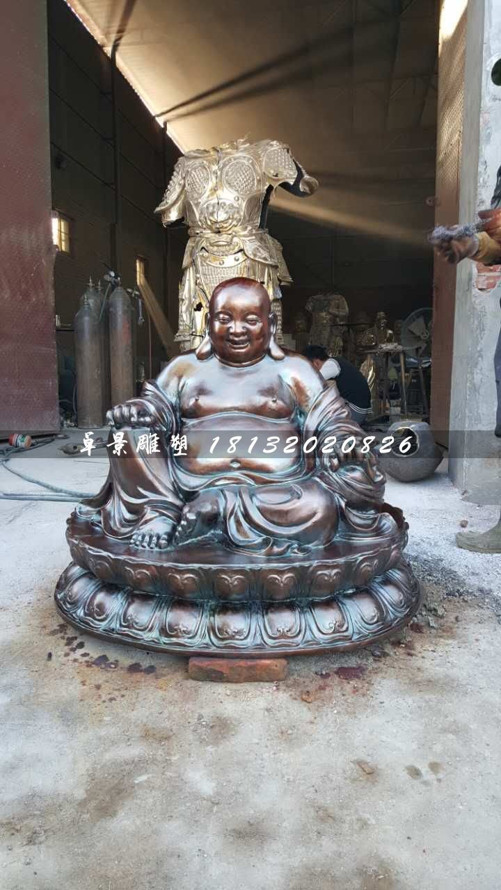 大肚彌勒佛銅雕,寺廟坐式佛像
