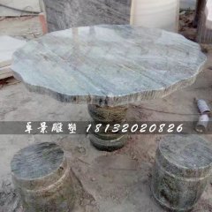 大理石桌椅雕塑，公園桌椅石雕
