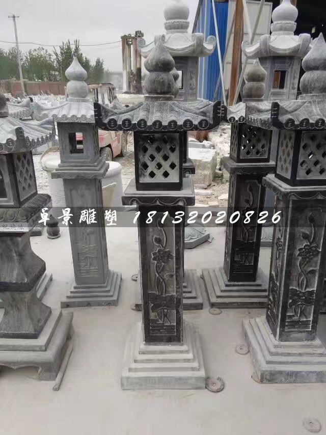 仿古石燈,青石燈雕塑 (1)