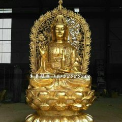 觀世音菩薩銅雕，坐式銅佛像