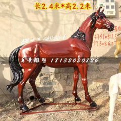 汗血寶馬雕塑，玻璃鋼動(dòng)物雕塑