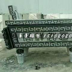 青石香爐，方形香爐石雕