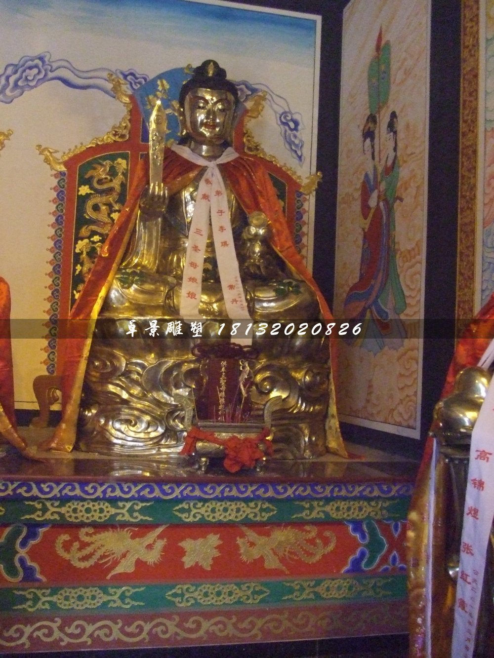 三圣母銅雕，寺廟銅神仙
