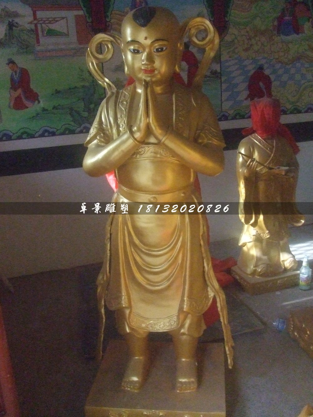 善財(cái)童子銅雕，寺廟神仙銅雕 (2)