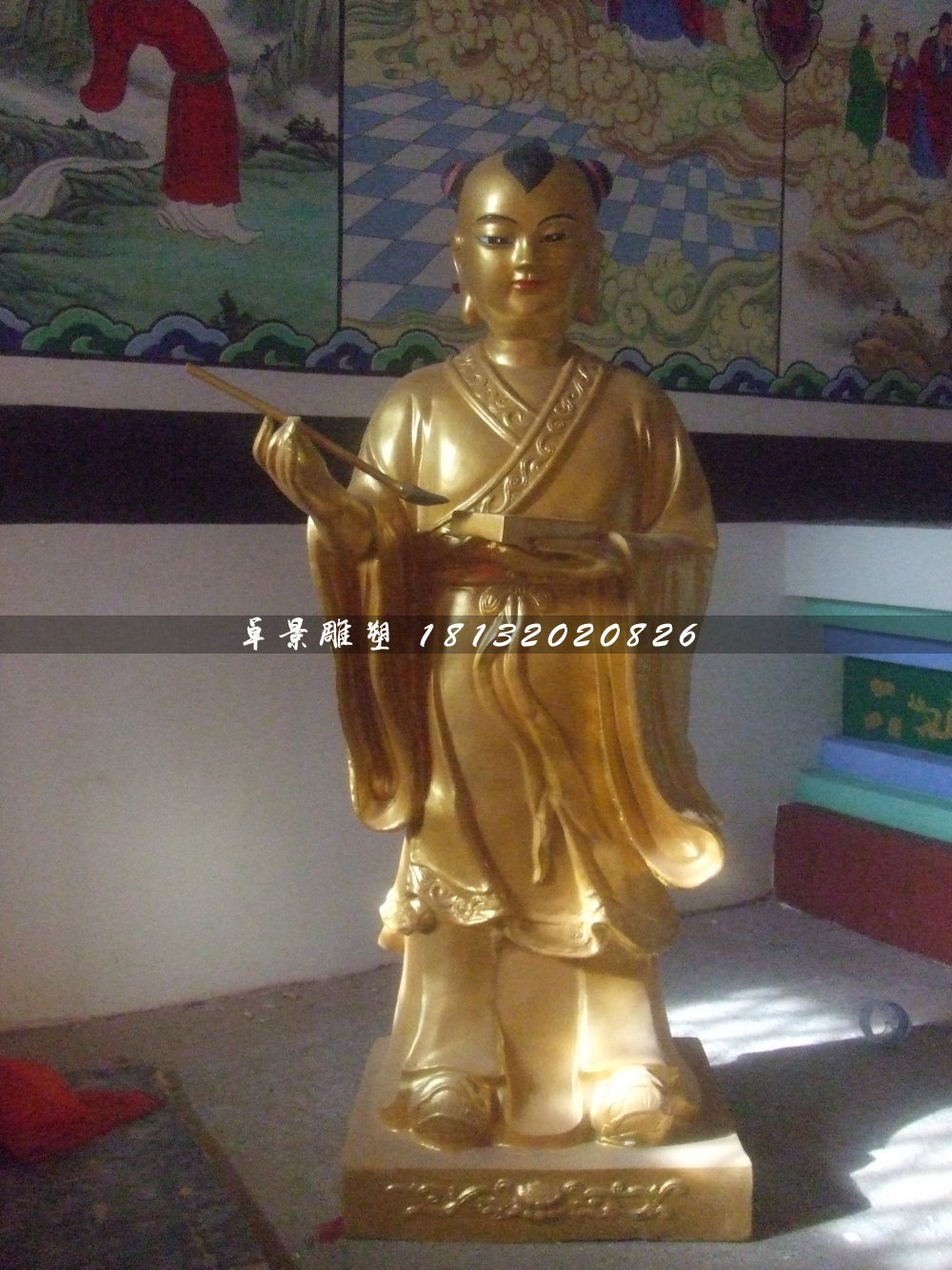 善財(cái)童子銅雕，寺廟神仙銅雕 (1)