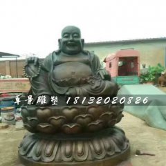 笑面佛銅雕，寺廟銅雕佛像