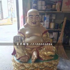 彌勒佛玻璃鋼雕塑，彩繪佛像