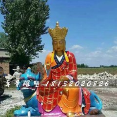 玻璃鋼地藏王雕塑，彩繪佛像雕塑