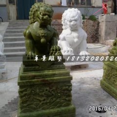 大理石獅子，動物石雕